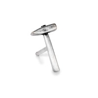 Clous d'oreille à l'unité Argent Patinée Marteau-112455