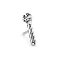 Ohrstecker 1 Stk Silber patiniert Schraubenschlüssel-112583