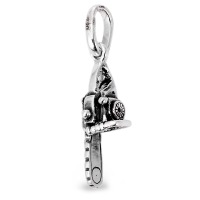 Pendentif Argent Patinée Scie à Moteur-113384