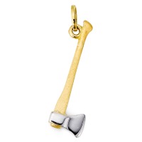 Anhänger 750/18 K Gelbgold bicolor Axt-183346