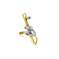 Clous d'oreille à l'unité Or jaune 18K Pêcheur-188250