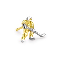 Clous d'oreille à l'unité Or jaune 18K Hockey sur Glace-188328