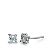 Clous d'oreilles Argent Zircone blanc Rhodié-221017