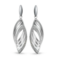 Pendant d'oreilles Argent Zircone 102 Pierres Rhodié-221500