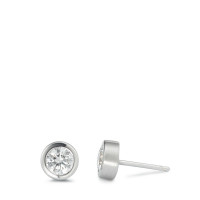 Clous d'oreilles Argent Zircone 2 Pierres Rhodié-223052
