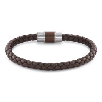 Bracelet Acier inoxydable, Cuir, Céramique 21 cm Ø6.5 mm-305436