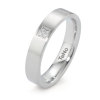 Bague Acier inoxydable Diamant 0.032 ct, 4 Pierres, tw-si-306605