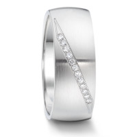 Bague Acier inoxydable Diamant 0.096 ct, 12 Pierres, tw-si-306721