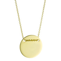 Collier à graver or 375-342697