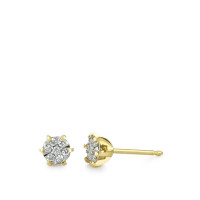 Clous d'oreilles or, diamants-344030