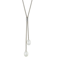 Collier argent avec perles, 45 cm-352415
