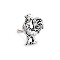 Clous d'oreille à l'unité Argent Patinée Coq-503525