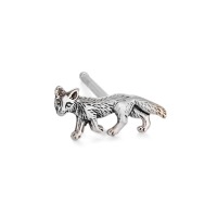 Clous d'oreille à l'unité Argent Renard-504053