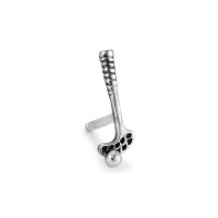 Clous d'oreille à l'unité Argent Patinée Unihockey-508464