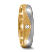 Alliance Or jaune 18K, Or blanc 18K Diamant 0.02 ct, w-if-509147