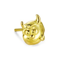 Clous d'oreille à l'unité Or jaune 18K Diable-511072