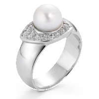 Bague Or blanc 750/18 ct.-520396