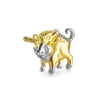 Clous d'oreille à l'unité Or jaune 18K Sanglier-520502