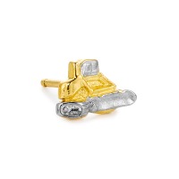 Clous d'oreille à l'unité Or jaune 18K Tracteur Caterpillar-521247