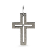 Pendentif Titane, Or blanc 18K Diamant 0.015 ct, w-si-527026