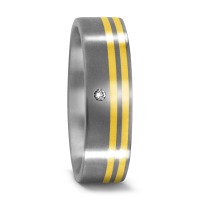 Bague Titane, Or jaune 18K Diamant 0.03 ct, w-si-529132