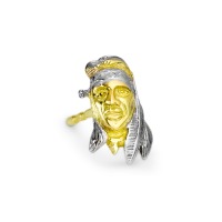 Clous d'oreille à l'unité Or jaune 18K Indien-529609