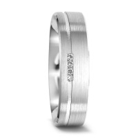 Alliance Or blanc 18K Diamant 0.02 ct, 4 Pierres, w-si-530901