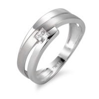 Bague Or blanc 18K Zircone-531002