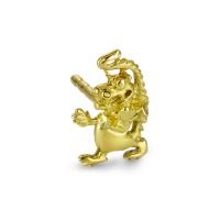 Clous d'oreille à l'unité Or jaune 18K Dragon-531307