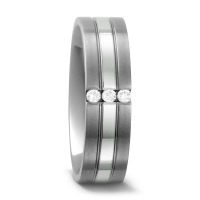 Bague Titane, Platine 950 Diamant 0.06 ct, w-si-532820