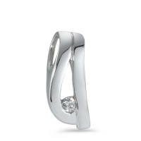 Pendentif Or blanc 18K Zircone-534050