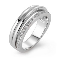 Bague Or blanc 18K Diamant 0.08 ct, 19 Pierres, w-si-534821