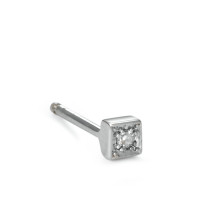 Clous d'oreille à l'unité Or blanc 18K Diamant 0.02 ct, w-si-535850