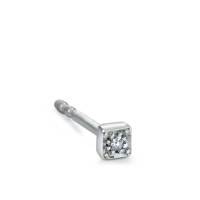 Clous d'oreille à l'unité Or blanc 18K Diamant 0.01 ct, w-si-535851