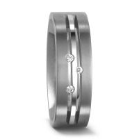 Alliance Titane Diamant 0.03 ct, 3 Pierres, w-si-538076