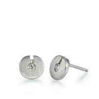 Clous d'oreilles Argent Zircone 2 Pierres Rhodié-538648