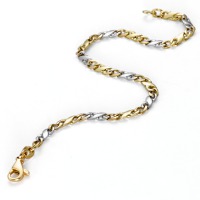 Bracelet Or jaune 18K, Or blanc 18K 19 cm-538670