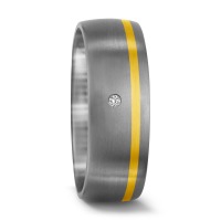 Bague Titane, Or jaune 18K Diamant 0.03 ct, w-si-539183