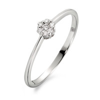 Bague Or blanc 18K Diamant blanc, 0.08 ct, 7 Pierres, w-si Ø4 mm-540262
