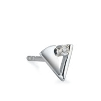 Clous d'oreille à l'unité Or blanc 18K Diamant 0.005 ct, w-si-540542
