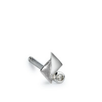 Clous d'oreille à l'unité Or blanc 18K Diamant 0.005 ct, w-si-540544