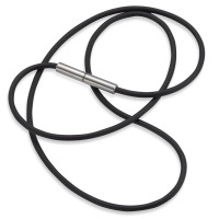 Collier Kautschuk, Edelstahl 50 cm-542298