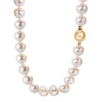 Collier Or jaune 18K perle d'eau douce blanc 6-7 mm 45 cm-543253