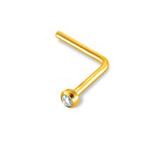 Nasenstecker 750/18 K Gelbgold Zirkonia weiss-544483