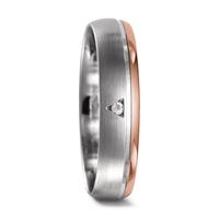 Alliance Or blanc 18K, Or rouge 18K Diamant 0.015 ct, tw-vsi-545133