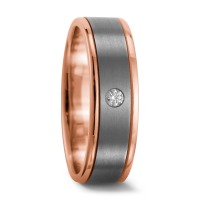 Partnerring Titan, 750/18 K Rotgold Diamant 0.05 ct, w-si-545184