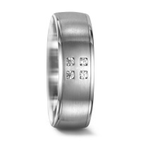 Alliance Or blanc 18K Diamant 0.06 ct, 4 Pierres, w-si-545202