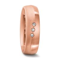 Partnerring 750/18 K Rosegold Diamant 0.045 ct, 3 Steine, tw-si-545829