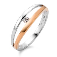 Bague Or blanc 18K, Or rouge 18K Diamant 0.06 ct, w-si-546277