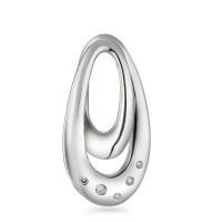 Pendentif Or blanc 9K Diamant 0.04 ct, 5 Pierres, w-si-546340